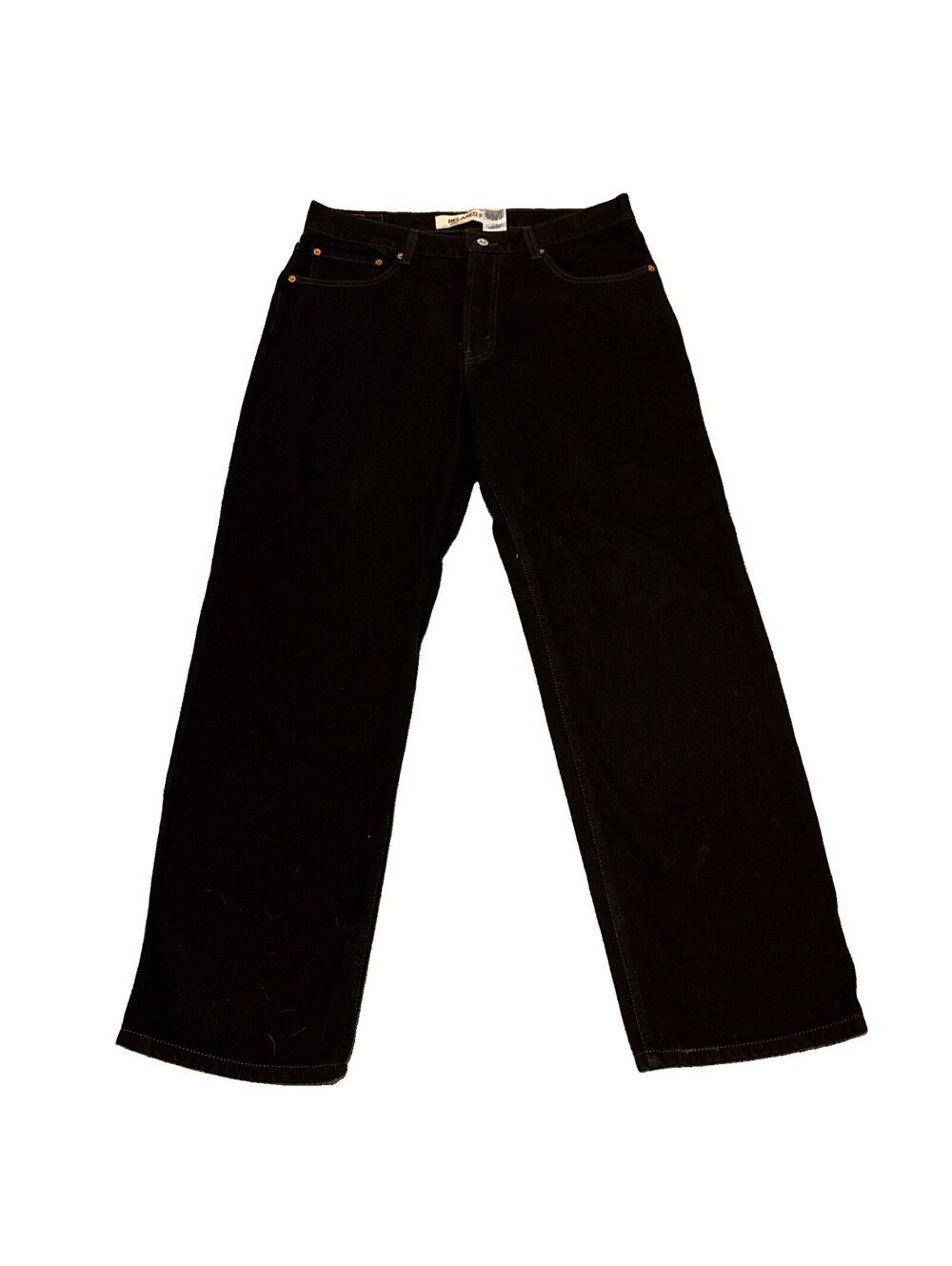 Levi's 550 Black Jeans Mens 34x30 Relaxed Fit Tapered Leg Denim Clean Casual